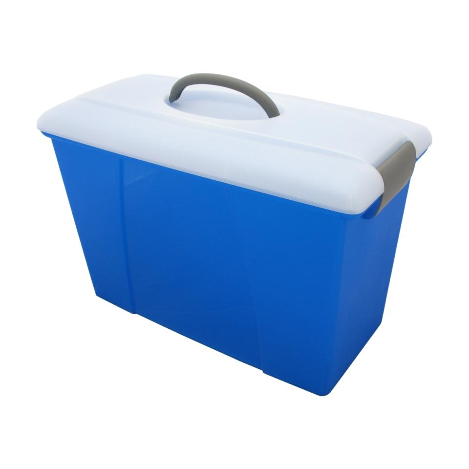 Marbig Carry Case Summer Colours Blue Case With Clear Lid