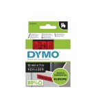 Dymo D1 Label Printer Tape Black On Red 12mmx7m image