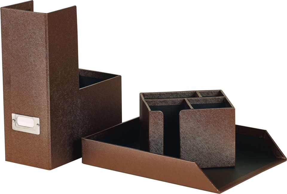 Esselte Premium Desk Accessories Aged Copper Set 3