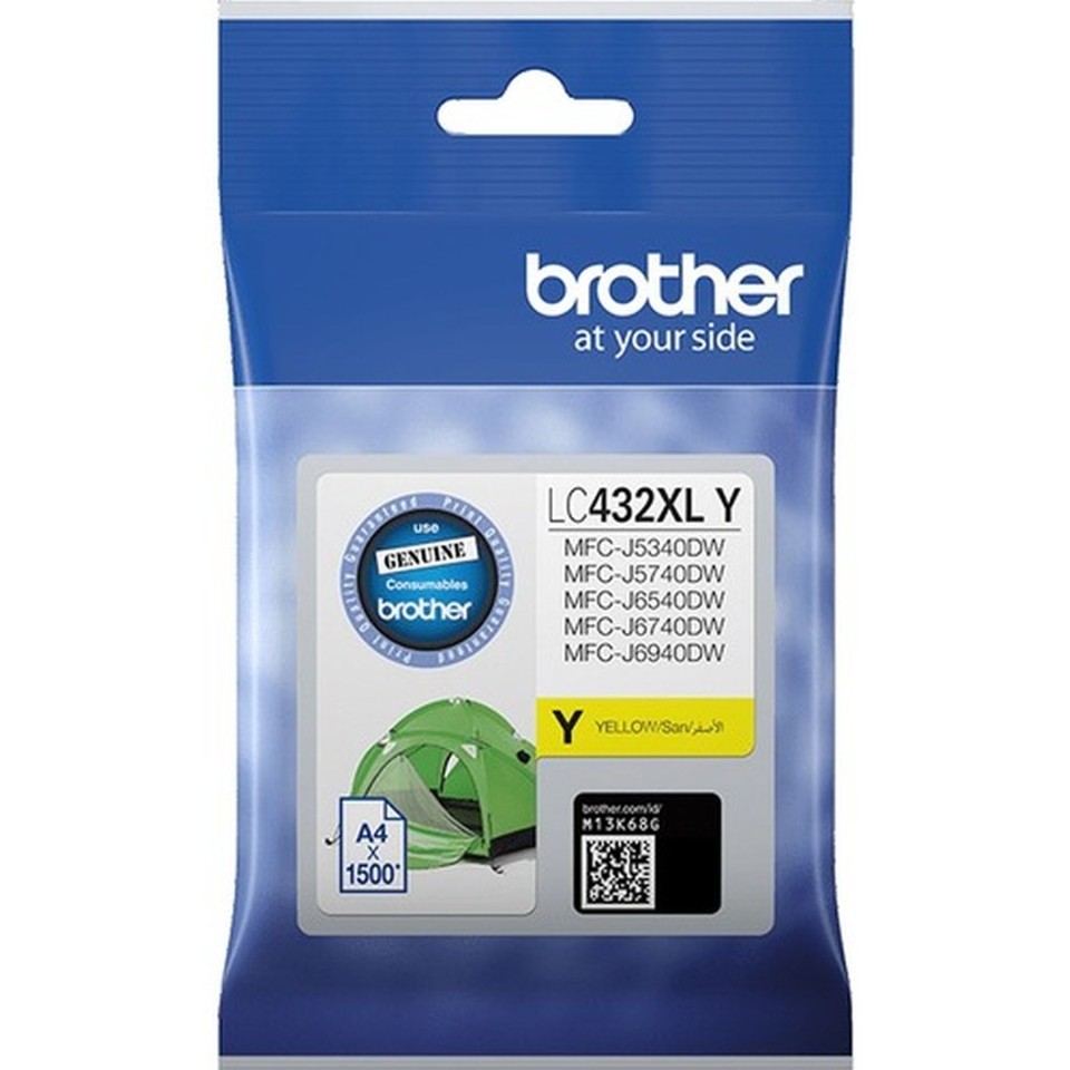 Brother Inkjet Ink Cartridge LC432XL High Yield Yellow