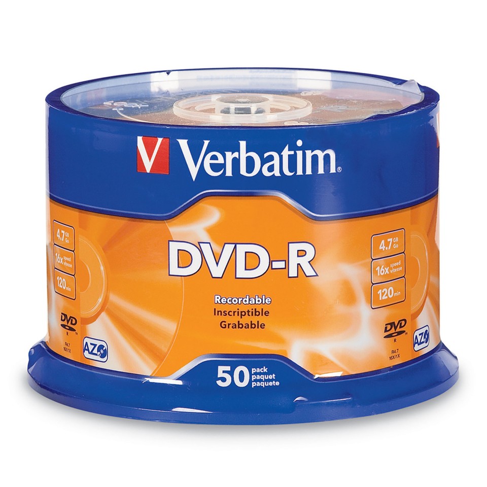Verbatim DVD-R 4.7 GB 120 Min Spindle 50Pk