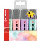 Stabilo Boss Highlighter Chisel Tip 2.0-5.0mm Assorted Pastel Colours Pack 4 image
