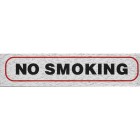 Rosebud Self-Adhesive Sign No Smoking Brushed Aluminium image