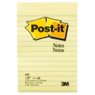 Post-it Self-Adhesive Notes 660 Lined 101x152mm Yellow 100 Sheet Pad image