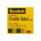 Scotch Double Sided Tape Permanent 665 12.7mmx22.8m image