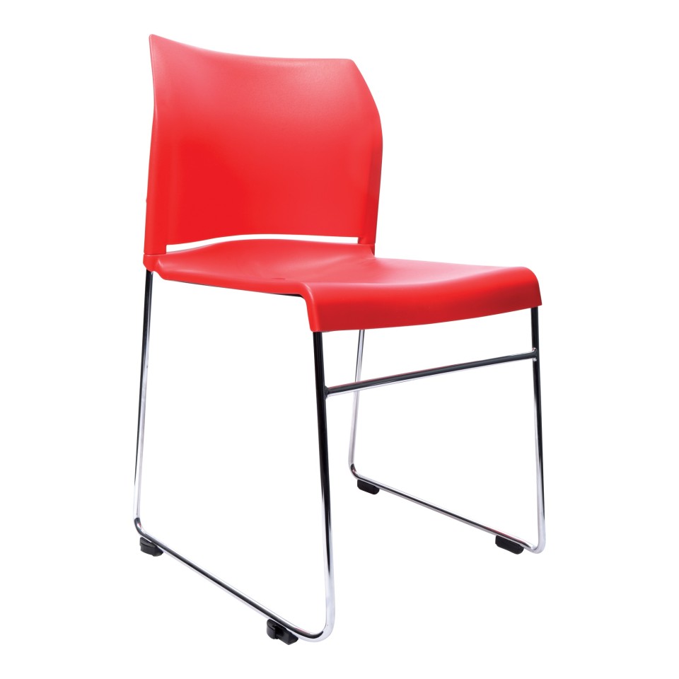 Envy Visitor Chair Sled Base Red