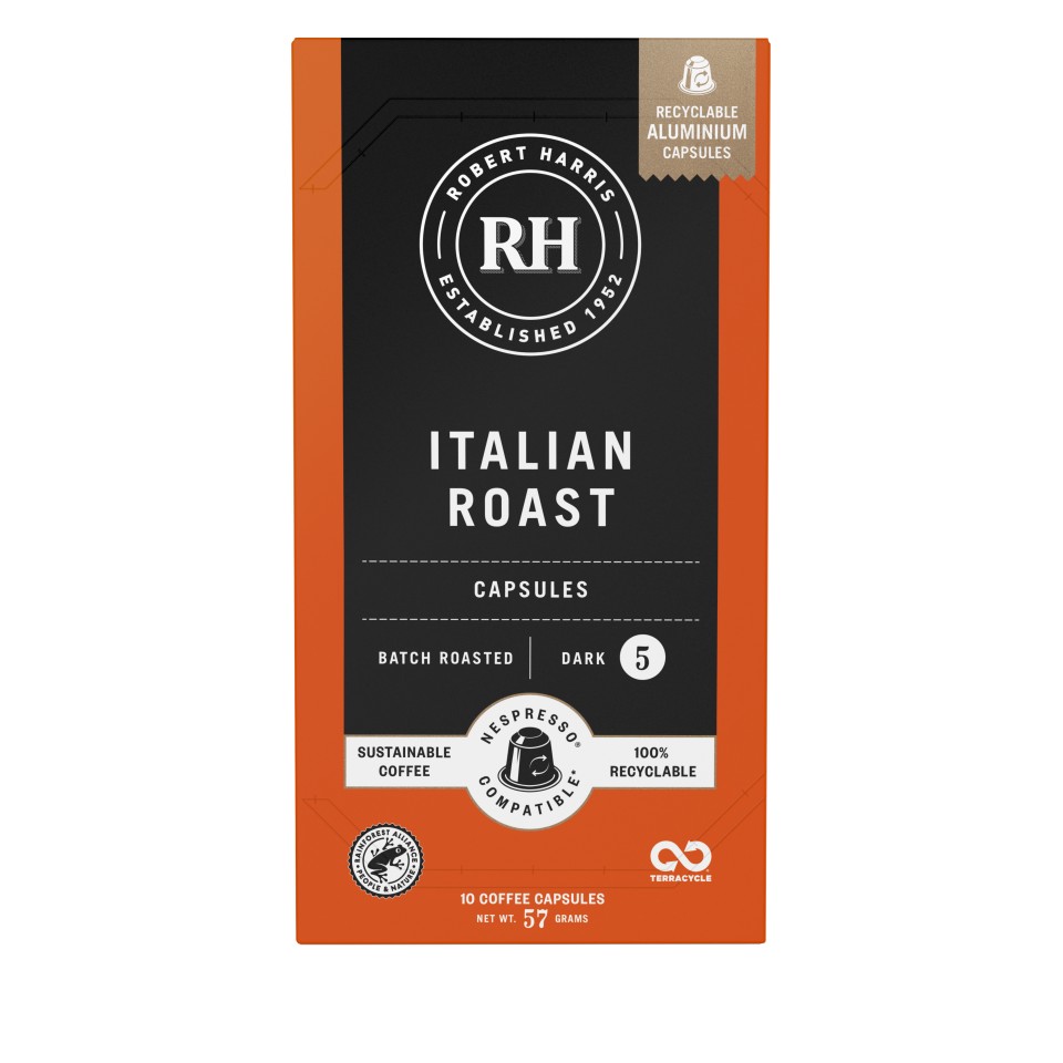 Robert Harris Coffee Capsules Italian Espresso 55g Box 10