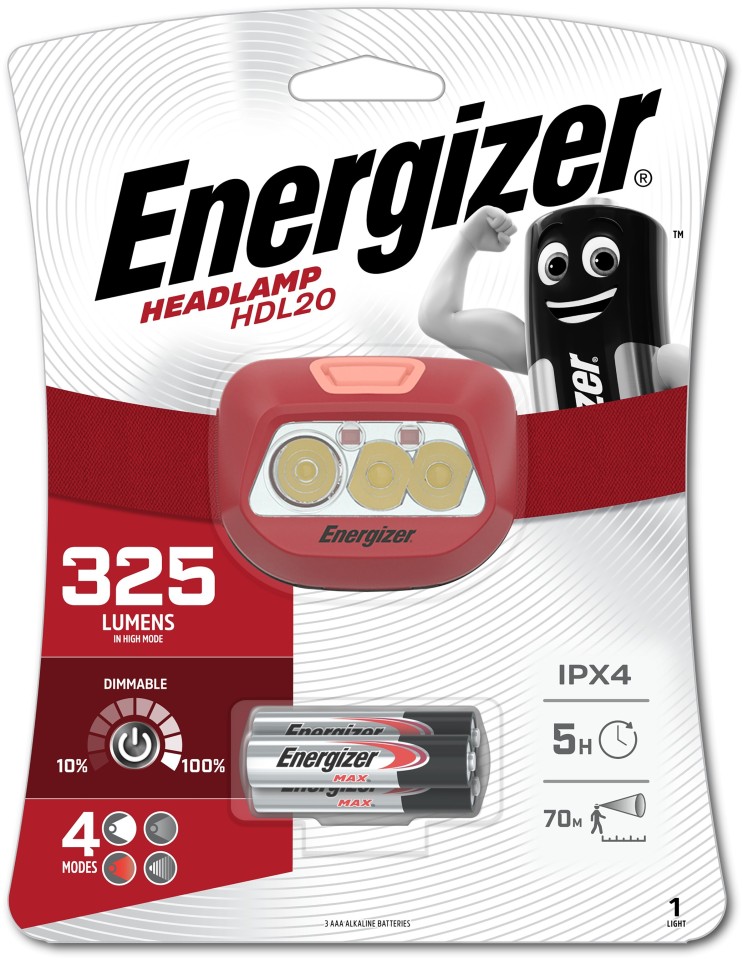 Energizer Headlamp Torch HDL20 325 Lumens