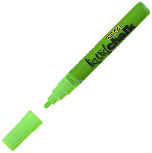 Texta Liquid Chalk Marker Dry-Wipe Jumbo Chisel Tip 4.5mm Green