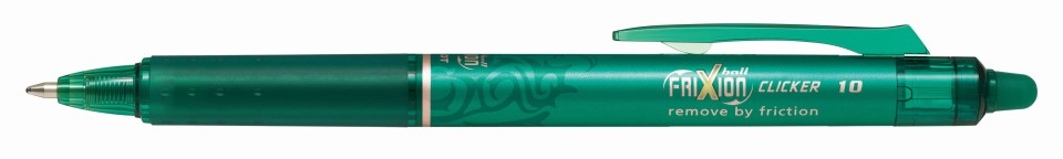Pilot Frixion Clicker Ballpoint Pen Retractable Erasable Broad 1.0mm Green
