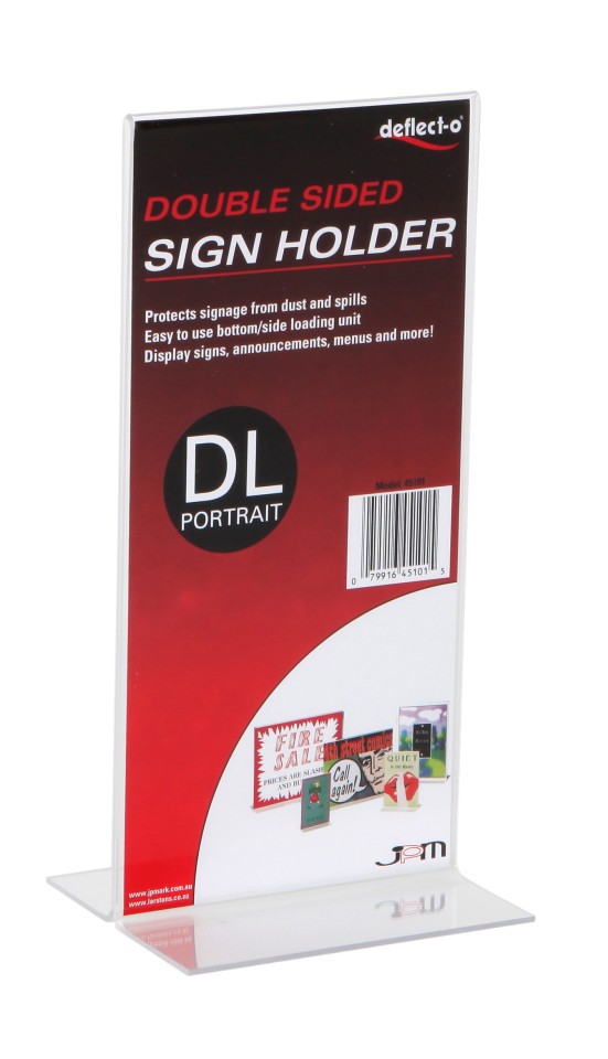 Deflecto Sign/Menu Holder Double Sided Portrait DLE