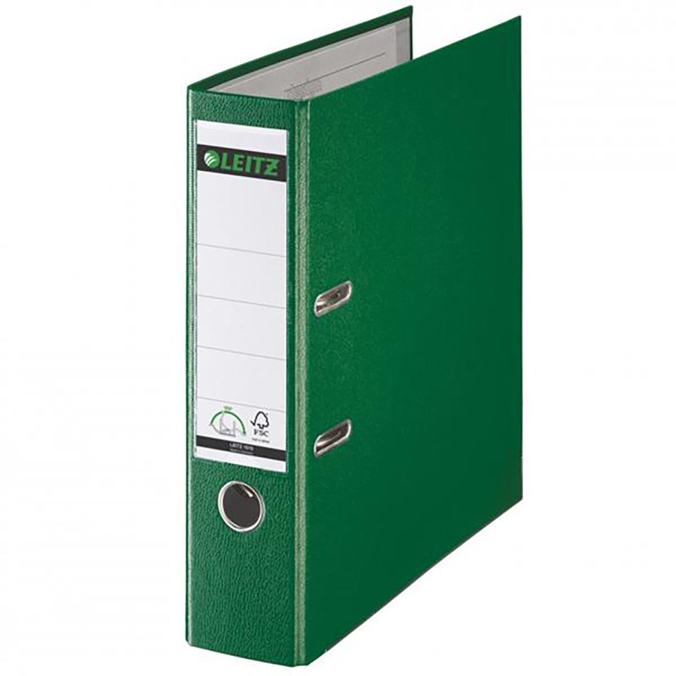 Leitz Lever Arch File 180D A4 70mm Green