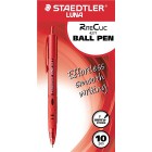 Staedtler Pen Luna Riteclic 0.7mm Red Each