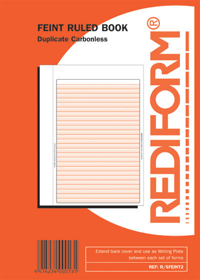 Rediform Manifold Book Feint Ruled No Carbon Required 210x155mm 50 Duplicates