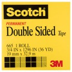 Scotch Permanent Double Sided Tape 655 19mm X 32.9m image