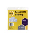 Marbig Resealable Polybag Ziplock Closure 130x200mm 45 micron Pack 50 image