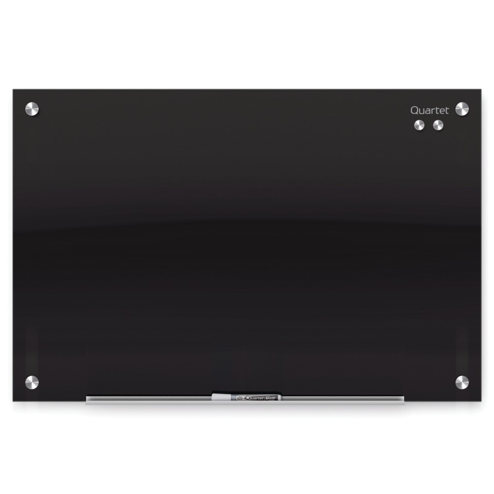 Quartet Infinity Glass Board 450 x 600mm Black