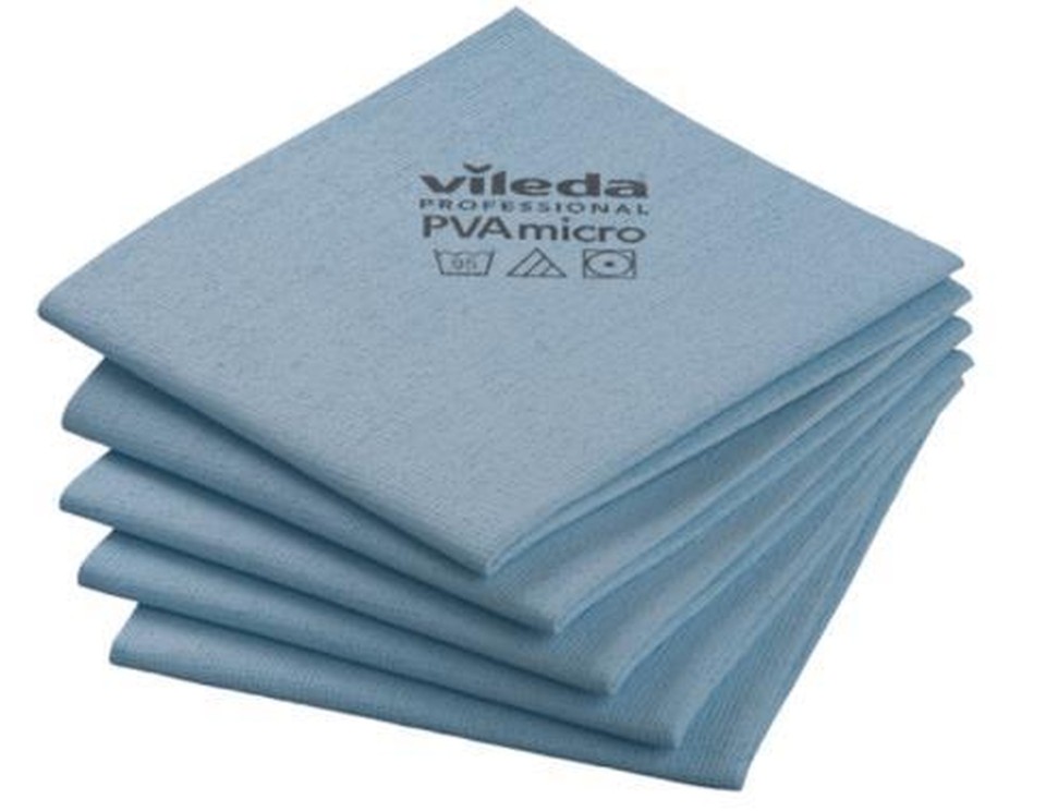 Vileda Professional PVA Microfibre Cloth Blue 143585