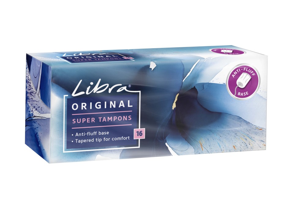Libra Tampons Super 16 Tampons per Pack Box of 12