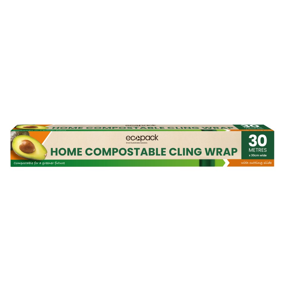 Ecopack Home Compostable Cling Wrap Regular 30cm X 30m Roll