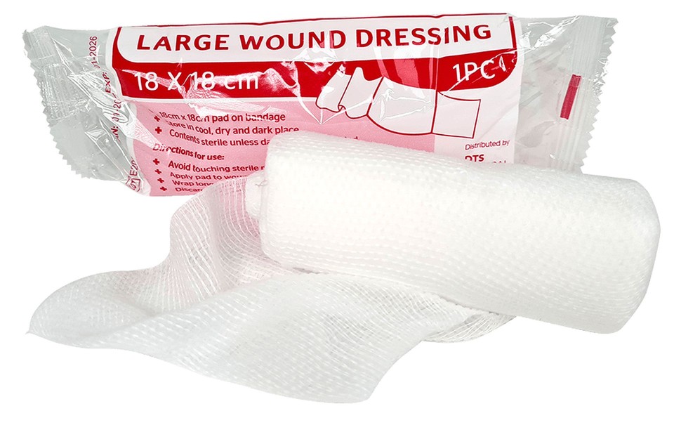 Wound Dressing Pad and Bandage 18cm x 18cm