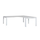 Novah Corner Desk - White Frame / White Top image