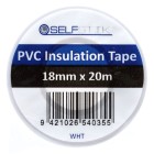 Pomona White Pvc Rubber Electrical Insulation Tape 18mm X 20m Roll image