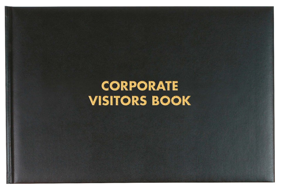 Milford Visitors Book Corporate 205x300mm 192 Page Black